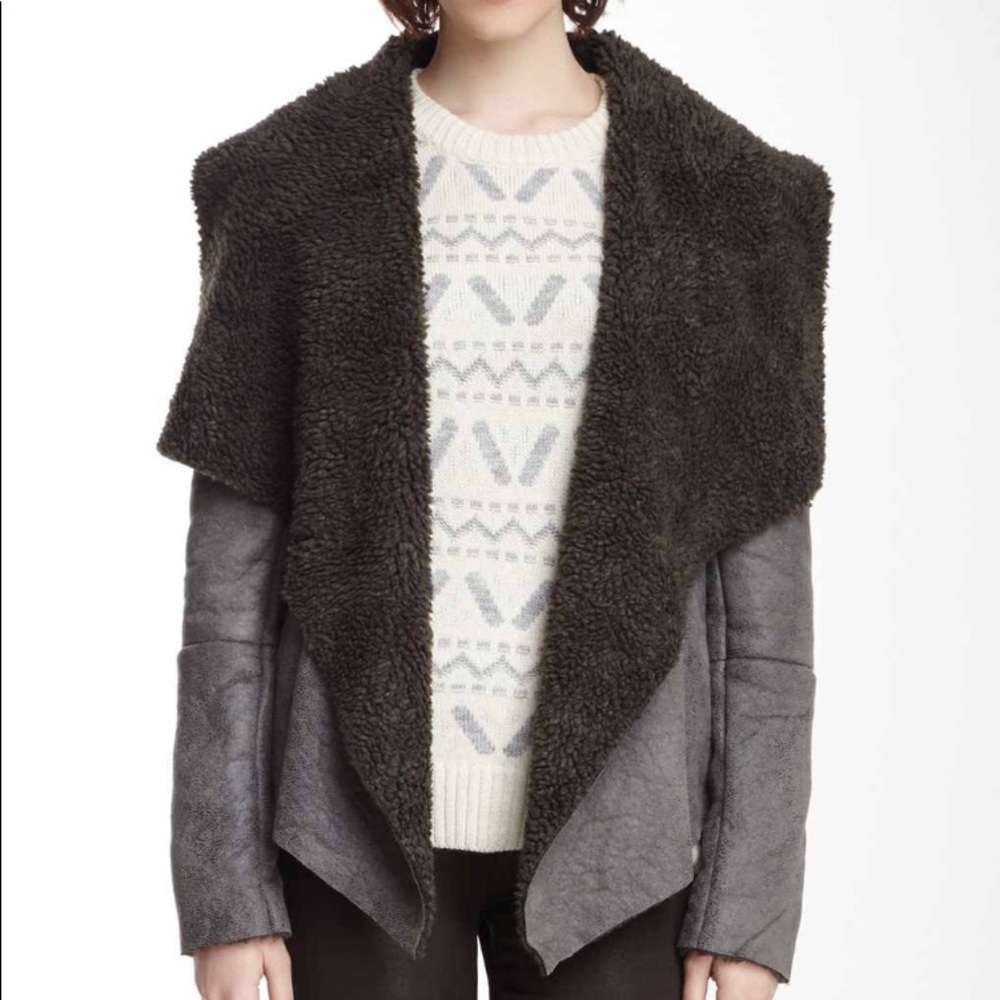 Bb Dakota “Gillian Faux Suede Shearling Jacket”